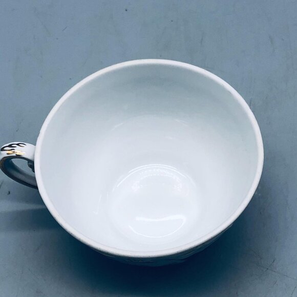 Tea cup floral gold trim white blue marked on bottom 2.5x5" porcelain READ - Picture 5 of 7